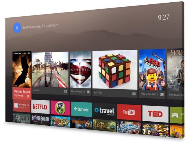 So könnte das Fernsehbild zukünftig mit Android TV aussehen [Bildmaterial: Google]