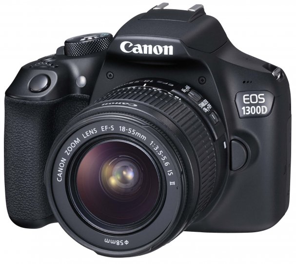 Canon EOS 1300D mit EF-S 18-55 mm IS II Kit-Objektiv [Bildmaterial: Canon]
