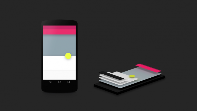 Optisch setzt Android L auf das Material Design, welches in Layern aufgebaut ist [Bildmaterial: Google]