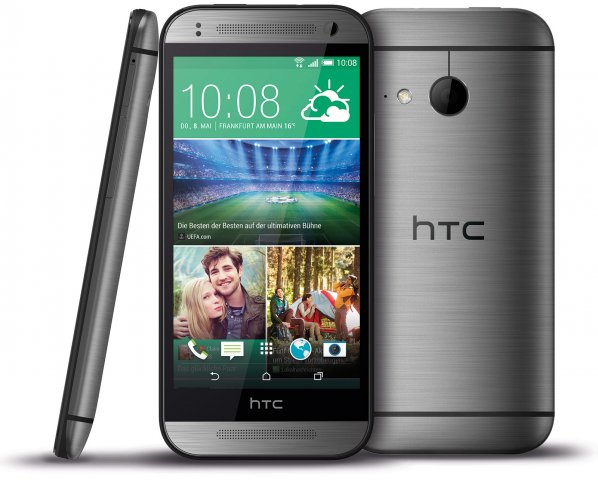 Äußerlich ist das One Mini 2 kaum vom großen Bruder zu unterscheiden, am auffälligsten ist das Fehlen der zweiten Kamera [Bildmaterial: HTC]