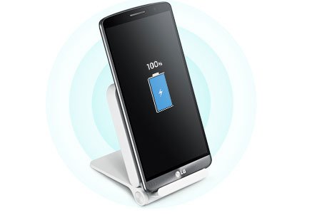 Wie immer mehr Modelle lässt sich auch das LG G3 nach dem Qi-Standard kabellos aufladen [Bildmaterial: LG]