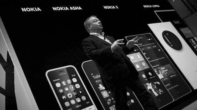 Nokia Pressekonferenz auf dem MWC 2014 in Barcelona