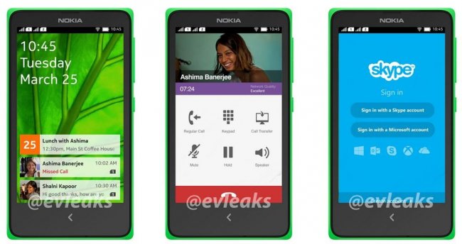 Nokia X, Project Normandy: Nokias erstes Smartphone mit Android Quelle: evleaks @ Twitter