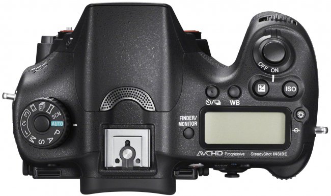 Sony Alpha 77 Mark II - Oberseite mit zweitem Display [Bildmaterial: Sony]