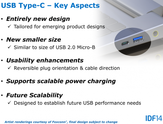 Durch das neue Design des USB Type-C Anschlusses lässt sich der Stecker nicht mehr verkehrt einsetzen [Bildmaterial: Intel]