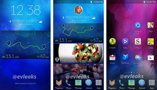 Samsung Touchwiz Oberfläche, Leak des neuen Galaxy S5