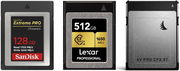 Neue CFexpress-Speicherkarten von Angelbird, Lexar und SanDisk