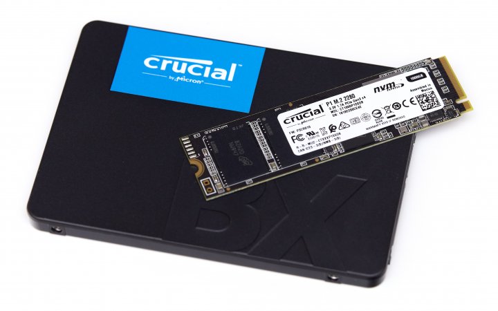 Crucial NVMe-SSD P1 (1 TB) und BX500 (960 GB)