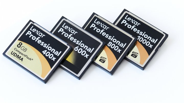 Lexar 400x (8 GByte), 600x (8 GByte), 800x (16 GByte) und 1000x (16 GByte) CompactFlash-Speicherkarte