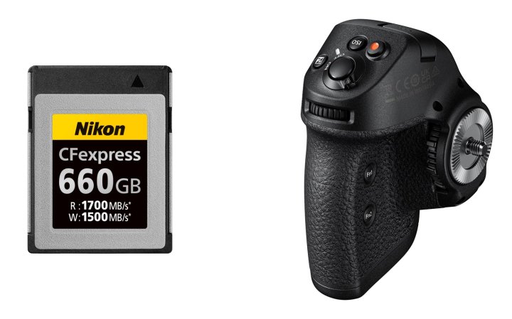 Nikon CFexpress-Speicherkarte und MC-N10 Fernauslöser [Bildmaterial: Nikon Deutschland]