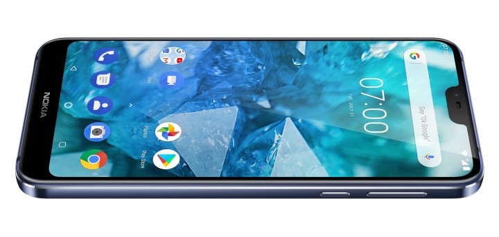 Oben und unten besteht das Nokia 7.1. aus Corning Gorilla Glass und wird seitlich von einem stabilen Metallrahmen zusammengehalten