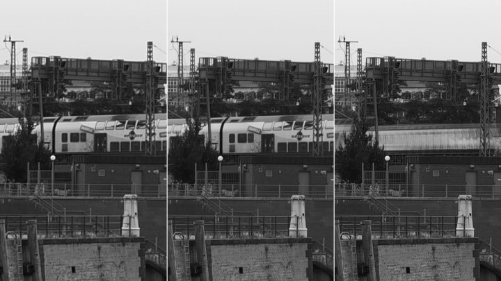 Testbild Panasonic Lumix S5: 24 MP, High Resolution Shot Mode 2 und Mode 1 (v.l.n.r.)