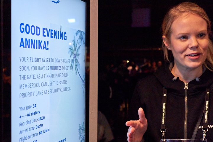 Slush 2017: Finnair zeigt sein Check-In-System mit Gesichtserkennung