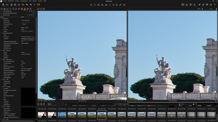 Testbild Tamron 18-400 mm Di II VC HLD: Die Bildqualität am Bildrand bei 18 mm ist unterdurchschnittlich