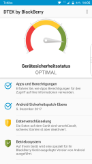 Die DTEK-App von BlackBerry überwacht den Sicherheitsstatus des BlackBerry Motion