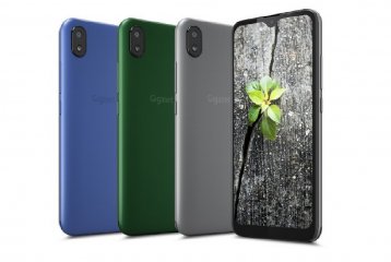 Das Gigaset GS110 bietet hinten einfache Acht-MP-Kamera, während die Fünf-MP-Frontkamera in eine V-Notch eingebettet ist