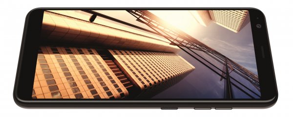 Auffällig ist der breite Display-Rahmen des Gigaset GS280