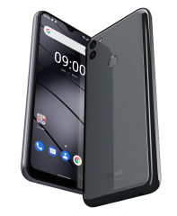 Das Display des Gigaset GS5 lässt sich bei Sonnenlicht schlecht ablesen, doch der Fingerabdruck-Scanner auf der Gehäuserückseite funktioniert tadellos