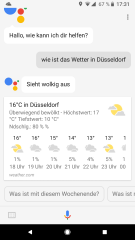 Die Wetterauskunft ist für Google Assistant eine leichte Aufgabe
