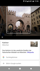Google Lens funktioniert momentan nur in Google Fotos und die Datenbank ist noch nicht so umfangreich