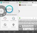 Links: Die neue schwebende Schaltfläche soll das einhändige Bedienen erleichtern; Rechts: Die Emotion UI 2.3 verfügt beim P7 über eine Swype-Tastatur