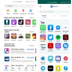 Da das Huawei P40 kein vollwertiges Android bietet, muss man Apps entweder in der Huawei App Gallery oder per App-Suche suchen