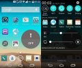 LG L Fino: Durch die geringe Pixeldichte bleibt von der Benachrichtigungsleiste nicht viel übrig, zudem fehlt ein Helligkeitssensor