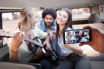 Beim Fotografieren mit dem LG Q6 funktioniert die Gesichtserkennung zuverlässig