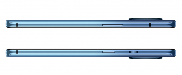 Auf der rechten Gehäuseseite des OnePlus 7T sitzt ein separater Knopf für Lautlos/Vibration/Leise neben dem An/Aus-Knopf. Links findet sich die Lautstärkewippe.