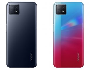 Das Oppo A73 5G gibt es im auffälligen Hellblau-Pink oder in klassischem Schwarz zu kaufen [Bildmaterial: Oppo]