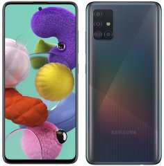 Das Samsung Galaxy A51 hat trotz seines niedrigen Preises ein OLED-Display. Das Kunststoffgehäuse sorgt für ein leichtes Gewicht.