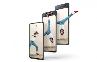 Dank drehbarer Triple-Kamera kann das Samsung Galaxy A80 hochwertige Selfies schießen